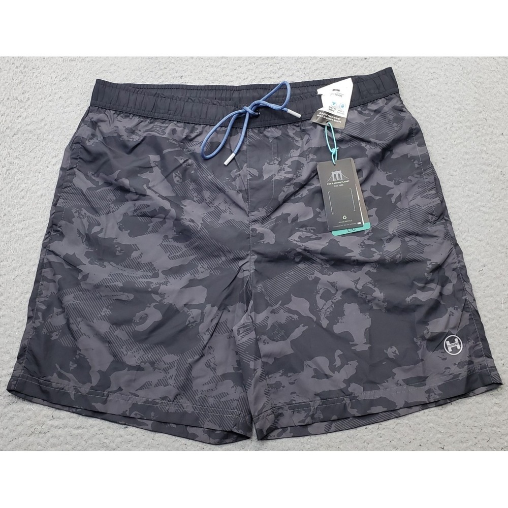 Hawke & Co Swim Shorts Mens L Multi Camouflage Brief Lining UPF 30+ Drawstring
